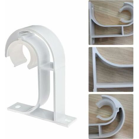 Support tringle à rideau plafond lot de 4 – Alliage d'aluminium durable – Poids supporté 30 kg – Fixation murale pour tringles 26-32 mm (1/5)