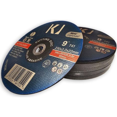 Oc-Pro – Disque à tronçonner métal et inox 230mm – Épaisseur 2mm – Alésage 22mm – Lot de 25 disques pour meuleuse – Coupe nette acier et inox - INOX 230 X