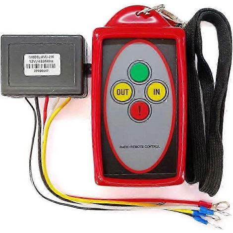 12V DC 433MHz Funkfernbedienungsset für Seilwinde, ATV, SUV und Auto (Rot)