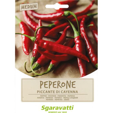 SEMI PER ORTAGGI E VEGETALI peperone piccante Cayenna Q.TA 20 peperone piccante Cayenna