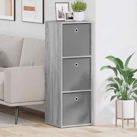 vidaXL Buffet avec tiroir Gris Sonoma 35 x 32 x 99,5 cm