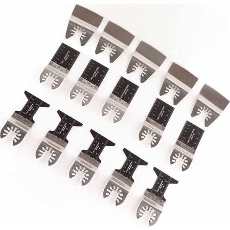 Set mit 5 universellen oszillierenden Sägeblättern (34 mm, 45 mm), bimetallisch gebogen, Zubehörset für Multifunktions-Oszillationswerkzeug (1/5)