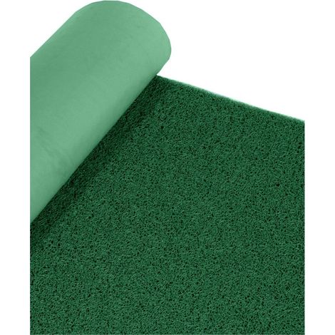 Faura - Felpudo Rizos con Base - Metro Lineal  Verde