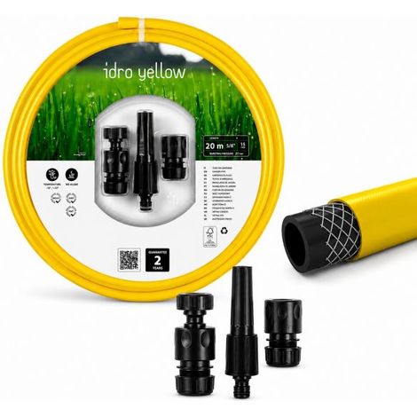 Tubo Acqua da Giardino per irrigazione a 3 Strati Retinato 20m Ø15mm 5/8" + Kit (1/5)
