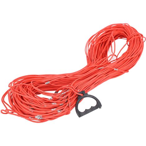 Corde de mesure pour puits profonds 100 m en nylon multifonctionnel pour la mesure des voies ferrées et des routes dans le cadre de travaux publics. (1/5)
