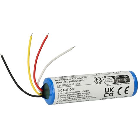 vhbw 1x Akku Ersatz für Bose 077171 für Lautsprecher Boxen Speaker (3400 mAh, 3,7 V, Li-Ion)