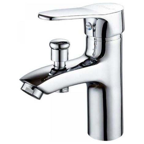 Robinet baignoire robinet monotrou à double usage chaud et froid Alliage Mitigeur de douche, robinet salle bain douche (1/3)