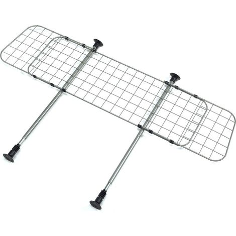 4558 Grille de séparation universelle et extensible pour voiture en métal Couleur: Gris