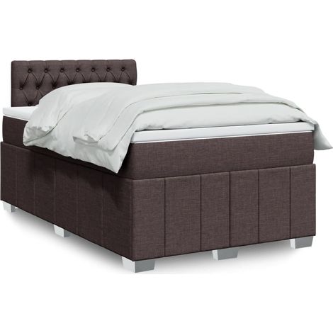 Boxspringbett mit Matratze Dunkelbraun 120x200 cm Stoff (1/5)