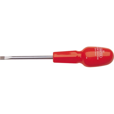 Draper 19830 Plain Slot Flared Tip Cabinet Pattern Screwdriver, 5 x 75mm (Sold Loose) (1/5)