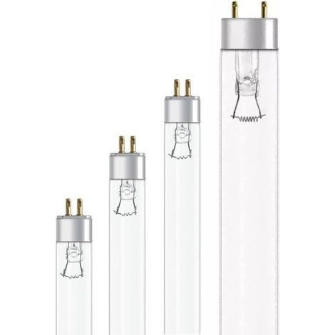 Tube Stérilisateur Germicide UV 8W, Lumière Désinfectante Ultraviolette, Tubes Fluorescents UV, Lampe Ultraviolette, 28,5 x 1,6 cm (8 Watts T5, Pack 2) (1/3)