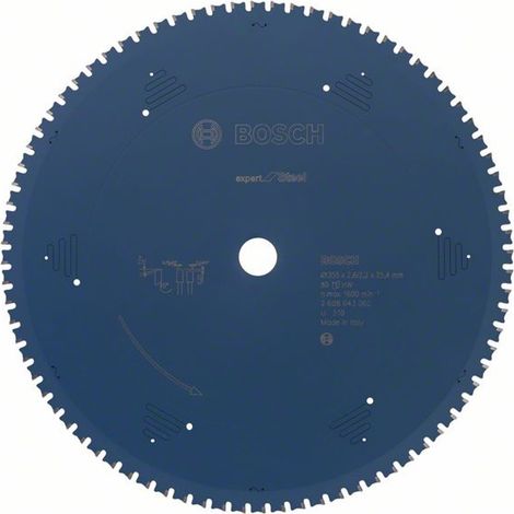 Bosch Accessories Expert for Steel 2608643062 Kreissägeblatt 355 x 25.4 x 2.2 mm Zähneanzahl: 80 1 S
