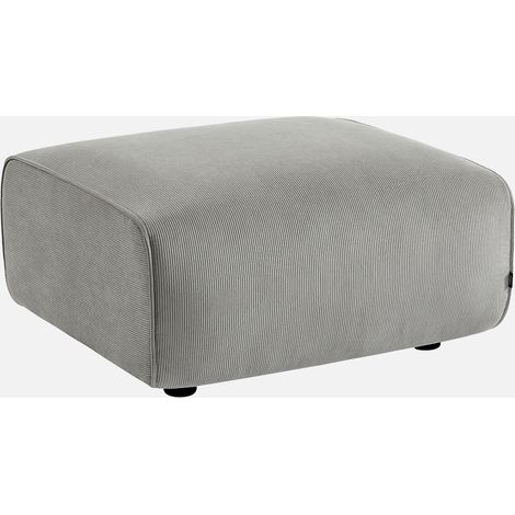 Pouf, poggiapiedi per divano Wallas velluto a coste, 2 posti (1/5)