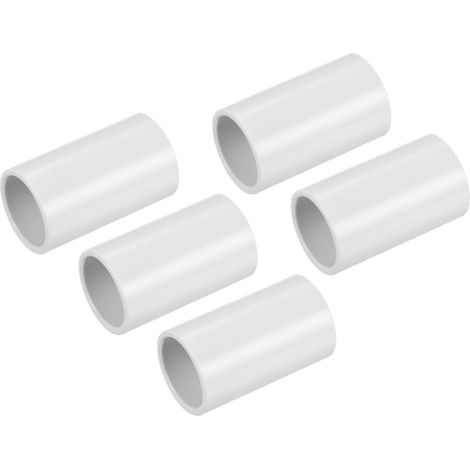 Paquet de 5 Raccords Droits de Coupleur de Conduit en PVC (1/5)
