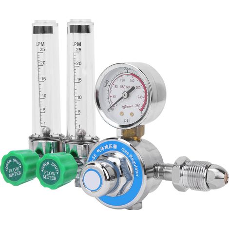 Régulateur d'argon WX-55X-2L, débitmètre de gaz à double tube, réducteur de pression CGA540 (métrique)