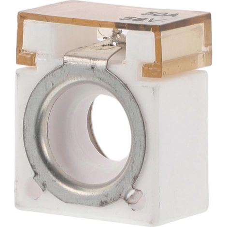 Fusible de batterie à bornes en céramique de 50 A pour la protection des circuits, compatible avec les applications automobiles et marines. (1/5)