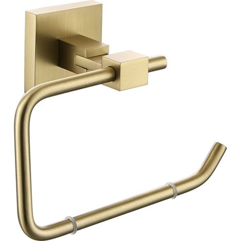 Bristan Square Toilet Roll Holder Brushed Brass (1/3)