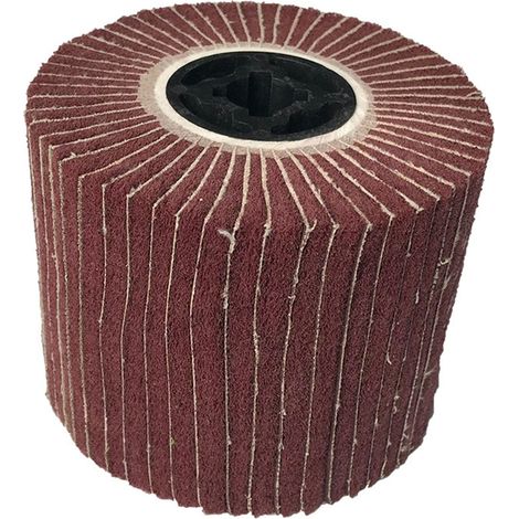 Brosse en Nylon Rouleau de Ponçage Brosse Rouleau de Satin Meuleuse pour le lustrage de métaux bruts pour Machine à Satiner Rouleau Abrasif 120 x 100 mm Grana 320 (1/5)