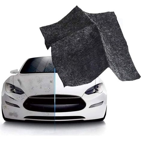 4-teiliges Set aus Mikrofasertuch und Reinigungstuch mit Nano-Glitzer für Auto-Speichen, Nano-Zauber-Antikratztuch, Autolack-Poliertücher und Werkzeug zur Ausbesserung leichter Kratzer (1/5)