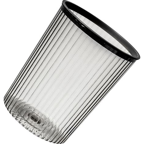 Transparenter Mülleimer mit Ringdeckel, großer Müllbeutel mit freier Kapazität, schwarz für Zuhause (1/5)