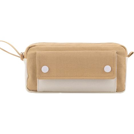 Grande trousse à crayons à capacité élevée, couleurs contrastées, pochette portable avec poignée, étui à stylos résistant pour école, enfants, ados, filles, garçons, adultes (1/5)
