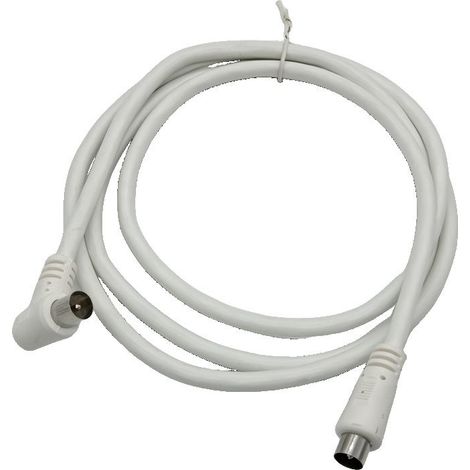 pour connecter la télévision à l'antenne avec prise d'antenne Tv axiale fiche mâle 1 5m blanche (1/4)