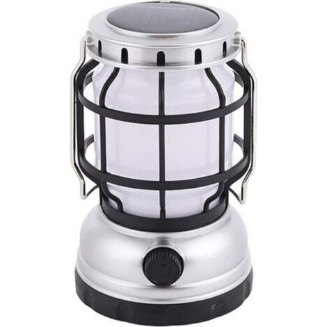 Lampe torche portable multifonctionnelle, argentée, 10,610,616,6 cm, lampe de pique-nique/camping en extérieur, lampe torche étanche. (1/5)