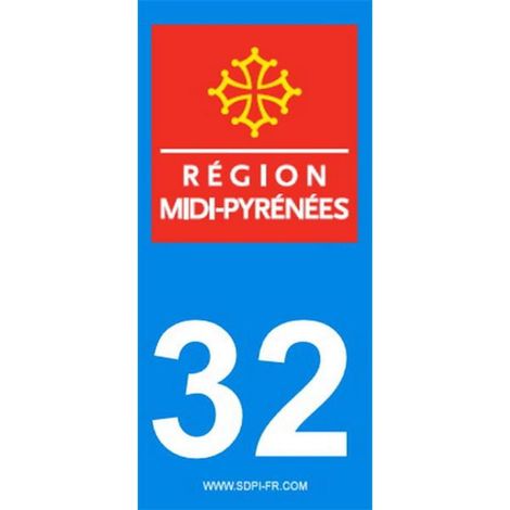 ADHESIFS REGION DEPARTEMENT 32 OCCITANIE X2