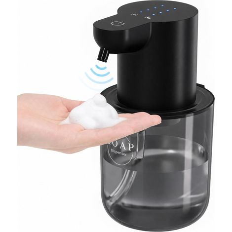 Distributeur Savon Mousse Automatique sans Contact, 400ml Distributeur Savon Mural Électrique Rechargeable USB (1/5)