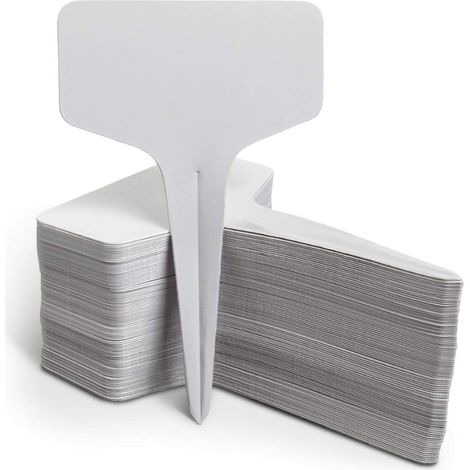 U6976 Étiquettes Plantes Etiquette Jardin Marqueur Plante Blanc Type T 100 Pièces (1/4)