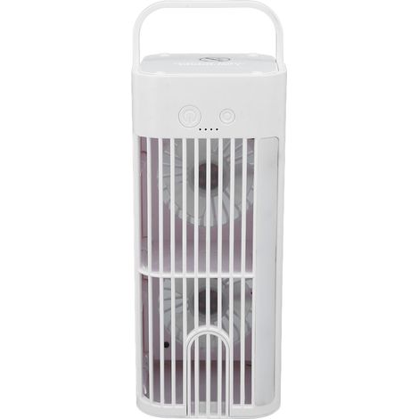 Tischklimaanlage, hervorragende Kühlleistung, Nachtlicht, tragbare Klimaanlage, Ventilator für Zuhause, Studentenwohnheime, Büros, ohne Sprühfunktion (1200 mAh) / 8,5 cm x 8,5 cm x 19,8 cm / 3,3 x 3,3 (1/5)