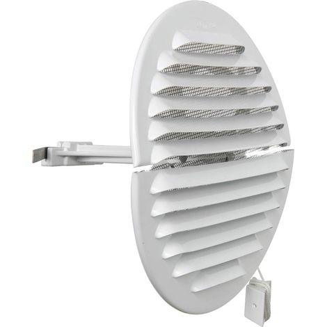 La Ventilazione GABDF125R Griglia di ventilazione tonda pieghevole in Alluminio verniciato bianco con rete antinsetti, diametro 150 mm (1/5)