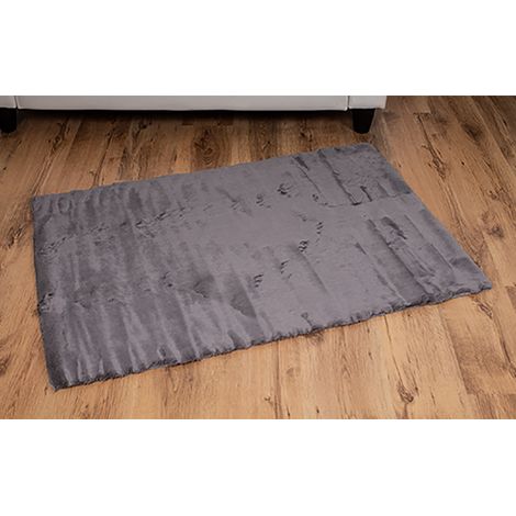 Velours-Teppich Rabbit Grau 80x120cm -M800862-Grau