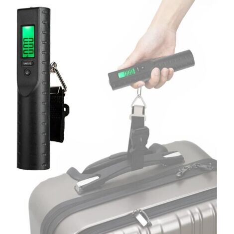 Pèse-bagage de voyage, balance de pesée numérique portable pour valise à suspendre, rechargeable par USB, avec alimentation mobile 3000 MAH, fonction de mini lampe de poche à LED, rétroéclairage LCD, (1/5)