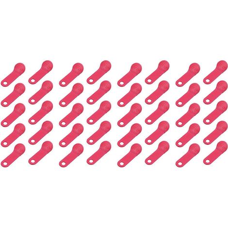 40 étiquettes iButton DS1990A-F5™ de type carte avec support mural rouge (1/5)