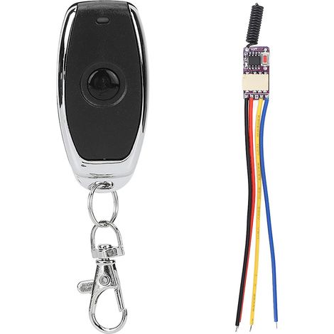 Interrupteur télécommandé 5V-24V, relais télécommandé sans fil 3A à une touche avec 3 modes de fonctionnement réglables (1/5)