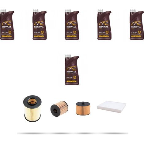 Kit tagliando 4 FILTRI e 6L OLIO compatibile con Ford Kuga 2.0 Tdci 100kw dal 2008 al 2010 (1/5)
