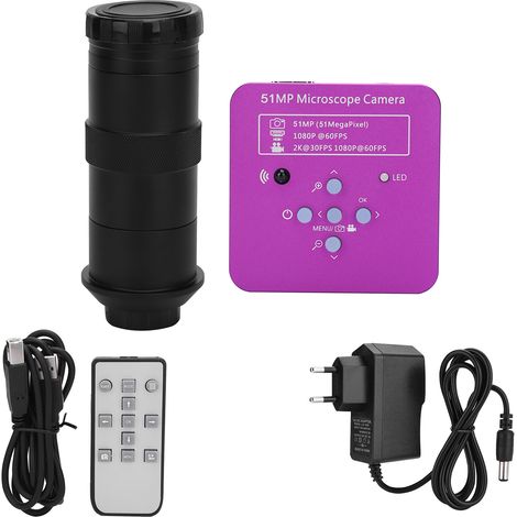 Microscope numérique oculaire HD 51MP, caméra industrielle USB, prise UE 100-240V, FHD, pour inspection et éducation, remplace l'oculaire standard (1/5)