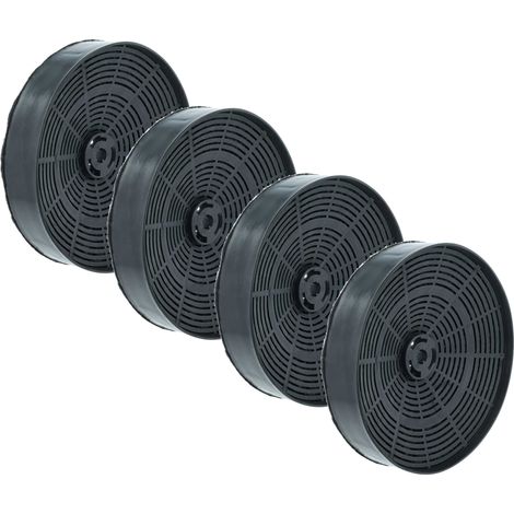 vhbw 4x Aktivkohlefilter kompatibel mit Hoover 5002870900/9, 5002850600/9, 5022123200/7, 5002879900/0, 49011522, 5022123300/5 Dunstabzugshaube