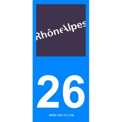 ADHESIFS  REGION  DEPARTEMENT 26 AUVERGNE RHONE ALPES X2