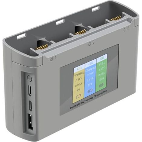 Bidirektionale Ladestation lädt mehrere Akkus für SE/2 mit digitalem Farb-LCD-Display