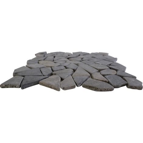 Mosaico pavimento e parete MOLI in marmo naturale - Grigio - Pacco da 1m² (1/3)