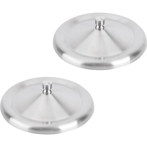 Set mit 2 Ersatzdeckeln aus Edelstahl, geeignet für Metall-, Glas- oder Kunststoffbecher, Universalgröße (1/5)