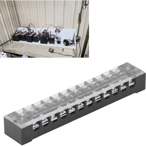 Die TB-1512 12-poligen Stromverbinder werden im 5er-Pack inklusive Anschlussklemmen und Jumpern geliefert. 15 A, 600 V (1/5)