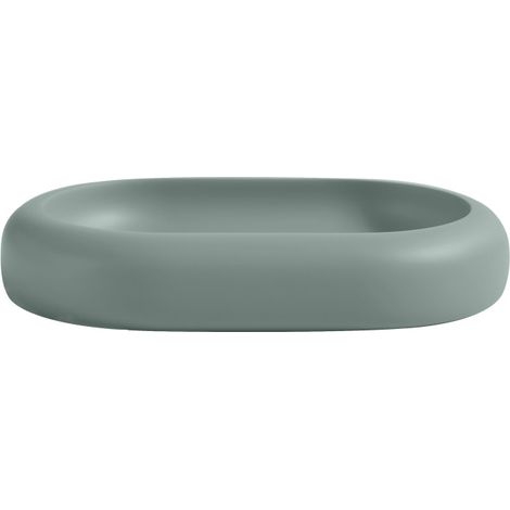 Porte-savon ZAC en polyresine – finition vert mate, design moderne (1/4)