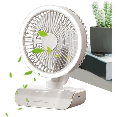 Générique Circulateur d'Air Oscillant Ventilateur à main rechargeable (1/5)