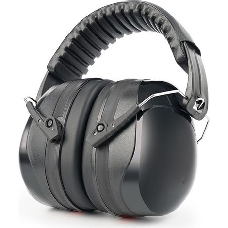 Cuffie antirumore di sicurezza con riduzione del rumore massima di 36 dB,Cuffie antirumore professionali,archetto regolabile,Nero (1/5)