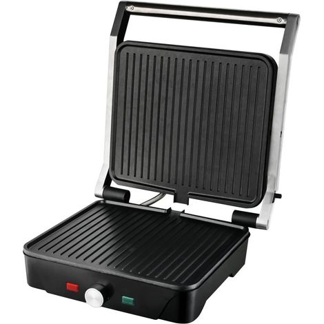 Machine à sandwich grill pour 4 sandwichs "Dosari" avec base antidérapante (2000W 230V) IP20 320x375mm noir