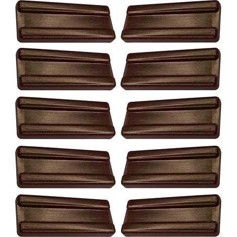 10x Patin mini 39x16mm à visser en plastique Glisseur Cale Entretoise Murale Sol Pied Meuble Table Chaise Parquet Protection, marron foncé (1/3)