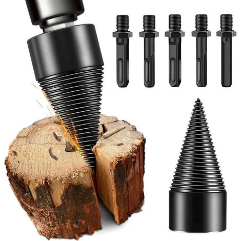 Fendeur Bûches, 32mm, Simple, Electrique, Performance, Bois, Fendage, Conique, Bricolage, Robuste (1/5)